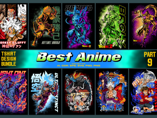 Best anime t-shirt design bundle – part 9
