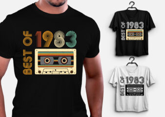 Best Of 1983 Birthday T-Shirt Design