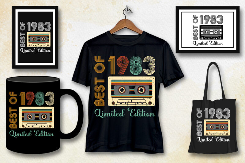 Best Of 1983 Limited Edition Birthday T-Shirt Design