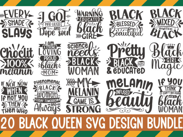Black queen svg design bundle