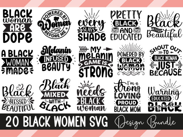 Black women svg design bundle