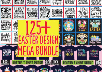 Easter design mega bundle, spring svg, spring svg bundle, easter svg, spring design for shirts, spring quotes, spring cut files, cricut, silhouette, svg, dxf, png, epshappy easter car embroidery design,