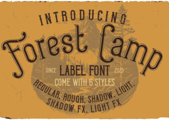 Forest Camp Layered Font & Graphics