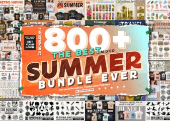 The Best Summer Bundle Ever, Summer Designs Mega Bundle, retro summer sublimation, Summer t shirt design vector mega bundle, UNIVERSTOCK