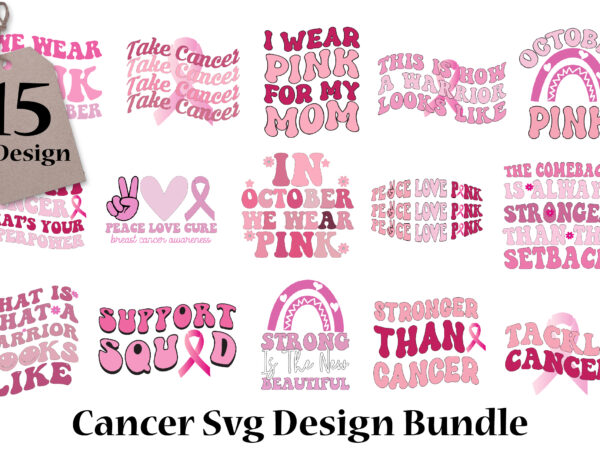 Cancer svg design bundle