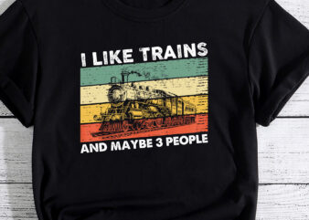 Cool Train Art For Men Women Train Collector Railroad Worker T-Shirt PC