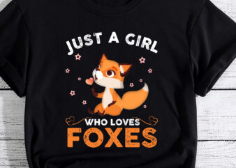 Cute Fox Design For Women Girls Vulpes Animal Fox Lovers T-Shirt PC