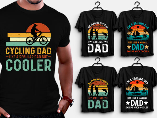 Dad sunset vintage t-shirt design