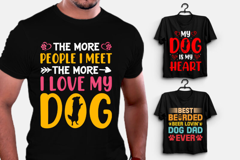 Dog T-Shirt Design Bundle-Trendy Pod Best T-Shirt Design Bundle