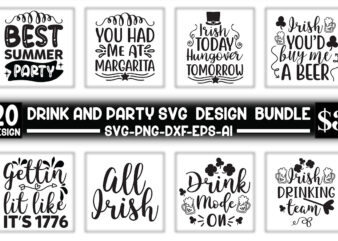 Drink and party svg design bundle