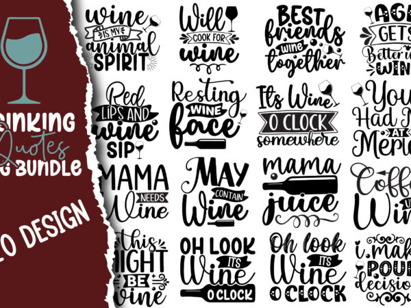 Drinking quotes svg bundle t shirt vector illustration