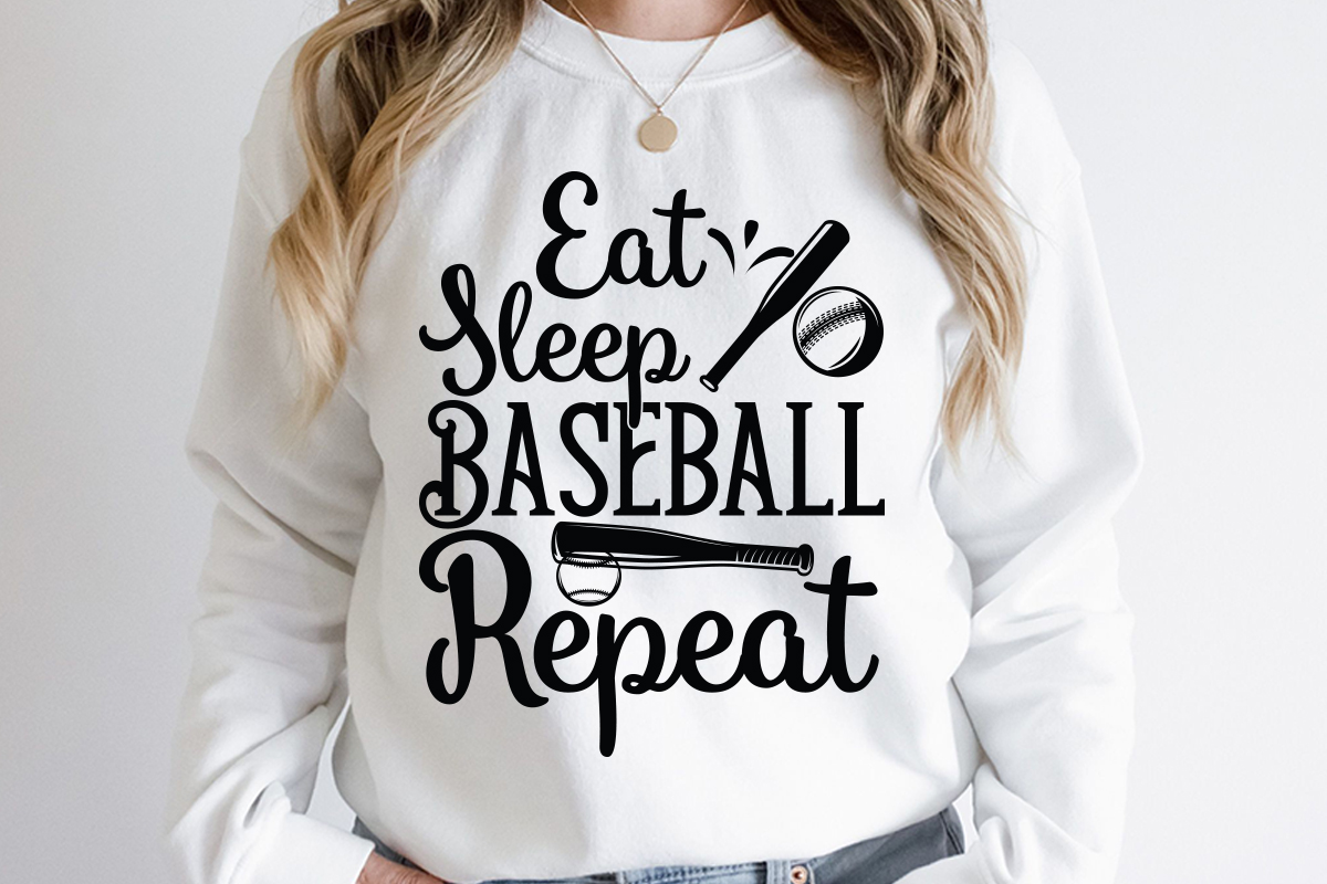 Eat sleep baseball repeat, Baseball SVG Bundle, Baseball Svg., Baseball