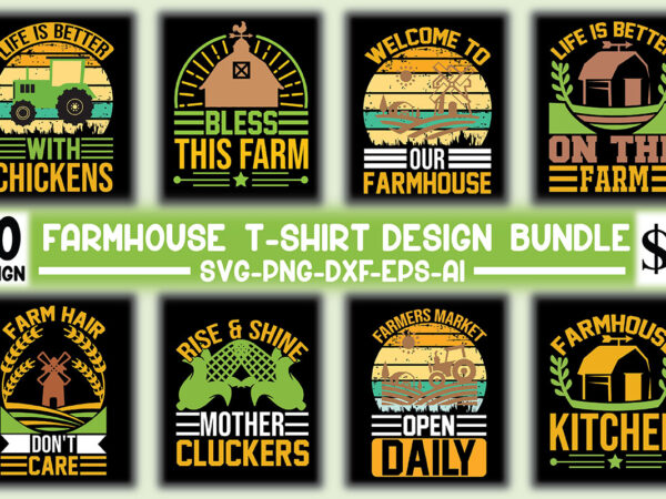Farmhouse t-shirt design bundle