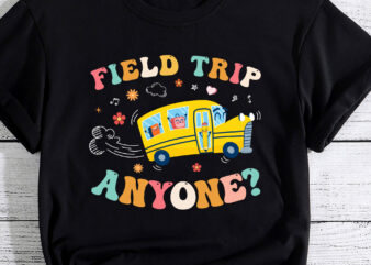 Field Trip Anyone Groovy School Bus Driver Yellow Bus T-Shirt PC
