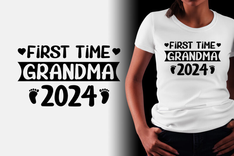 First Time Grandma 2024 TShirt Design Buy tshirt designs