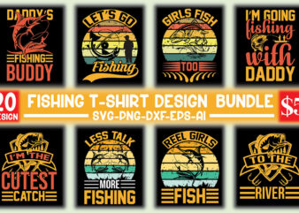 Fishing T-shirt Design Bundle