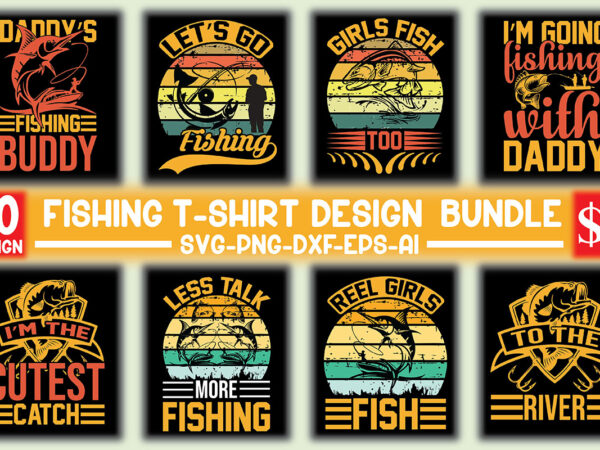 Fishing t-shirt design bundle