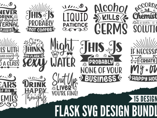 Flask svg design bundle