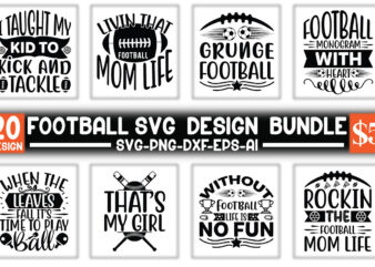 Football SVG Bundle t shirt graphic design