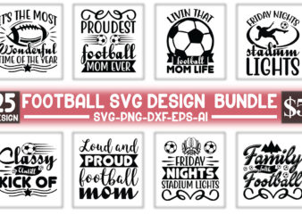 Football svg design bundle