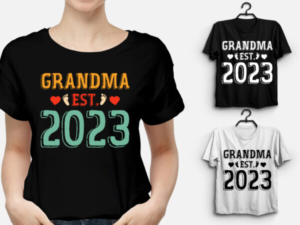 Grandma est 2023 t-shirt design Grandma est 2023 t-shirt design