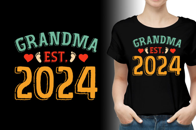 Grandma Est 2024 T-Shirt Design