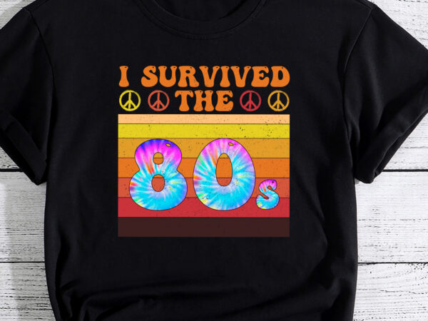 I survived the 80s hippie vintage retro t-shirt – 80th birthday gift tee for women men pc