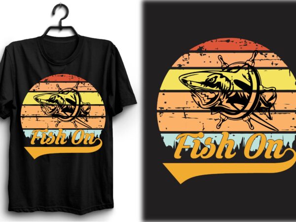 Fish on t shirt graphic design