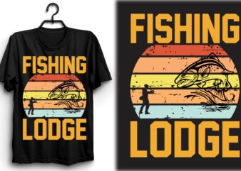Fishing Lodge t shirt graphic design