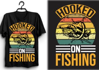 Hooked On Fishing graphic t shirt