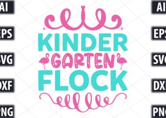 Kinder Garten Flock t shirt vector art