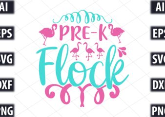 Pre-k Flock t shirt illustration