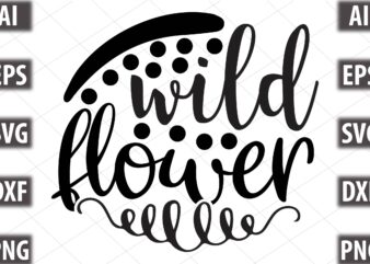 wild flower t shirt design for sale