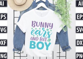Bunny ears and feet – boy t shirt template