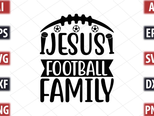 Jesus football family vector clipart