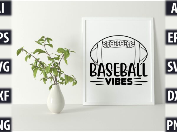 Baseball vibes t shirt template