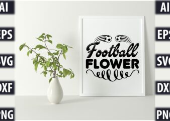 Football Flower t shirt graphic design