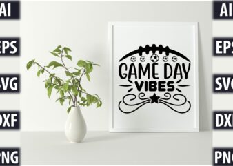 game day vibes t shirt design template