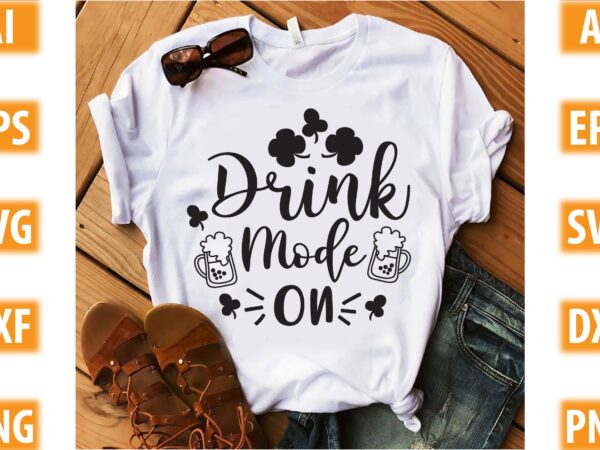 Drink mode on t shirt vector illustration