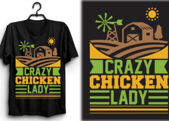 crazy chicken lady t shirt vector file