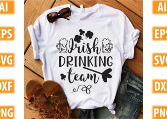 Irish Drinking Team t shirt design for sale