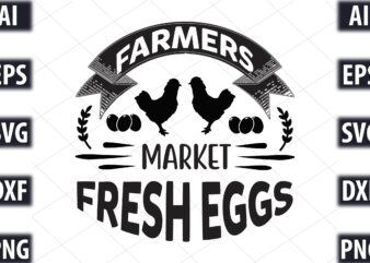 Farmers market fresh eggs t shirt graphic design