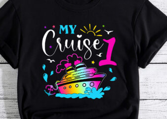 Kids My First Cruise, Girls, Boys, Kids, Funny Vacation Cruise T-Shirt PC