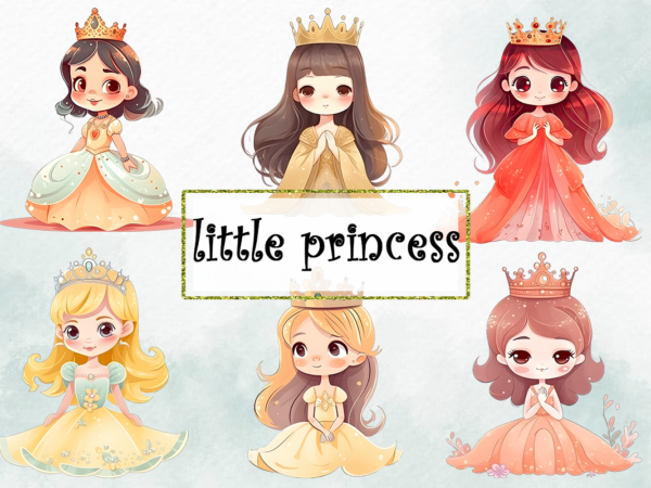 Little princess png sublimation design