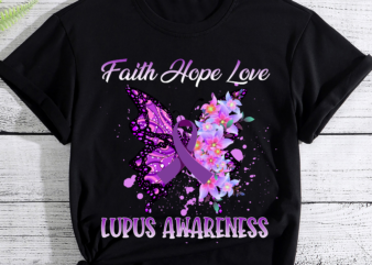 Lupus Awareness Png, Butterfly Faith Hope Love Lupus Awareness Gifts Png, Lupus Warrior Png, Lupus Awareness Month Png, Purple Ribbon Png
