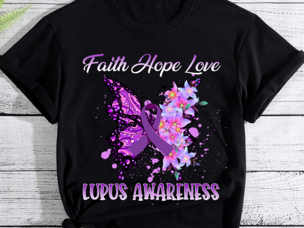 Lupus awareness png, butterfly faith hope love lupus awareness gifts png, lupus warrior png, lupus awareness month png, purple ribbon png t shirt vector graphic