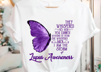 Lupus Awareness Png, I am the storm Lupus Awareness Butterfly Png, Lupus Awareness Month Png, Lupus Warrior Png, Purple Ribbon Awareness