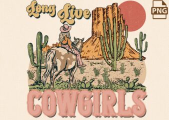 Long Live Cowgirls Western Design png