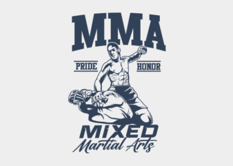 MMA FIGHT t shirt designs for sale