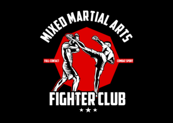 MMA FIGHTER CLUB LOGO t shirt designs for sale